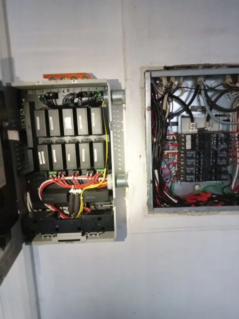 Electrical panel upgrade completed for Security Camera Wiring in Onalaska